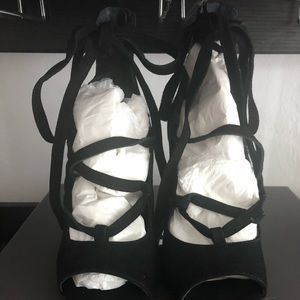 Black Suede Vince Camuto Pump